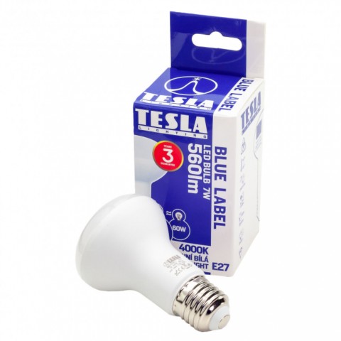 TESLA LED izzó R63 E27 7W 230V 560lm 4000K 180°
