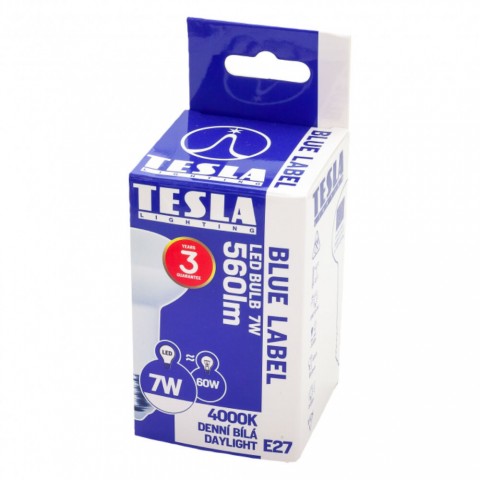 TESLA LED izzó R63 E27 7W 230V 560lm 4000K 180°