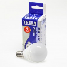 TESLA LED minigömb E14 3W 230V 250lm 3000K 220°