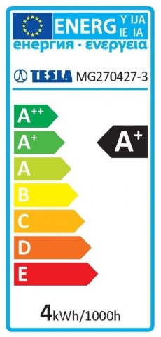 TESLA LED minigömb FILAMENT RETRO izzó E27 4W 230V 470lm 2700K 360°,clear