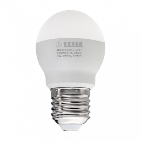 TESLA LED minigömb izzó E27 8W 230V 900lm 3000K 220°