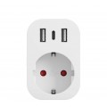 TESLA okos konnektor SP300 3USB TSL-SPL-1+2USB KONN.2USB