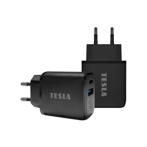 TESLA Power Charger T220 25W (fekete) gyorstöltő