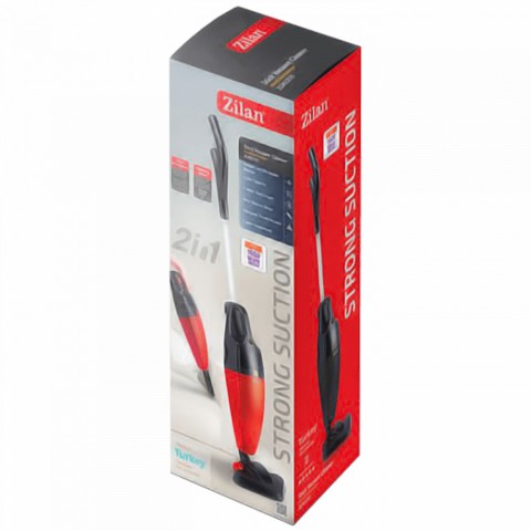 Zilan ZLN1235/RD Porszívó 2az1 ben 800W HEPA filter 5m kábel 2L porzsák piros