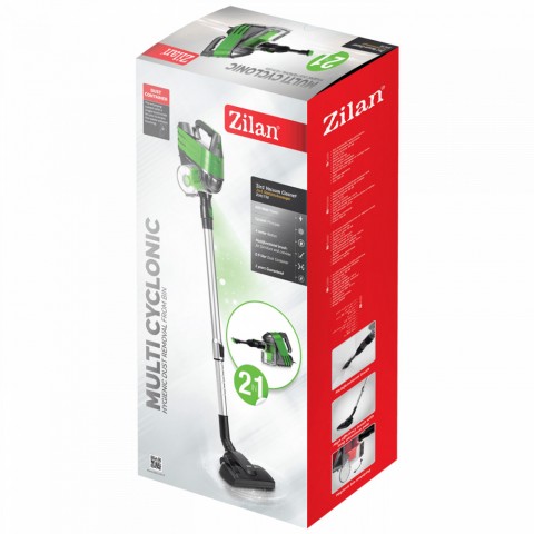 Zilan ZLN1758 Porszívó 2 az 1-ben - teleszkópos - 0,9L porzsák - cyclon - 600W - zöld/szürke