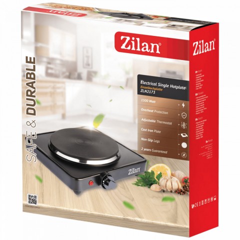 Zilan ZLN2174 1 személyes elektromos főzőlap 18,5cm - 1500W - fekete