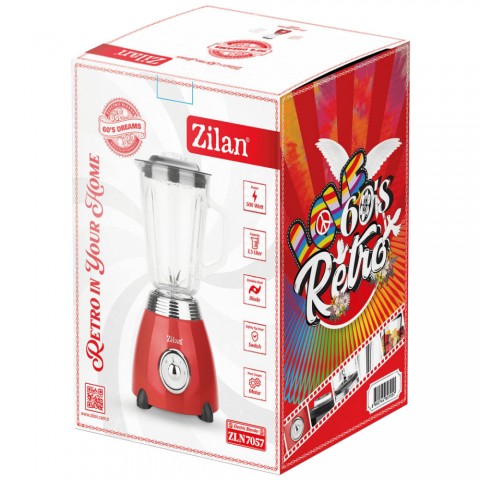 Zilan ZLN7057 Retro turmixgép 500W - piros