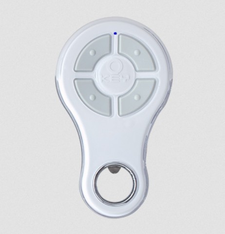 Key Automation KEY-SUB-44WR – 4-Channel White Remote Transmitter KEY-SUB-44WR 4 csatornás adó fehér 433MHz ugrókódos 