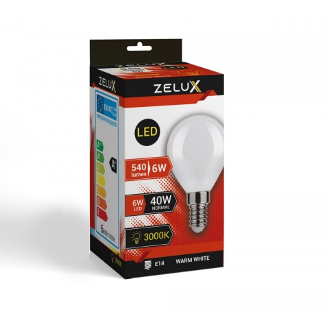 Zelux Led Mini Globe G45 6W E14 3000K Mini Gömb