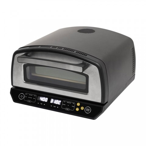 HOME HGPZ450 elektromos pizzasütő, max. 2000 W, max. 450 °C, LED kijelző, érintőgomb, fém ház, multifunkciós