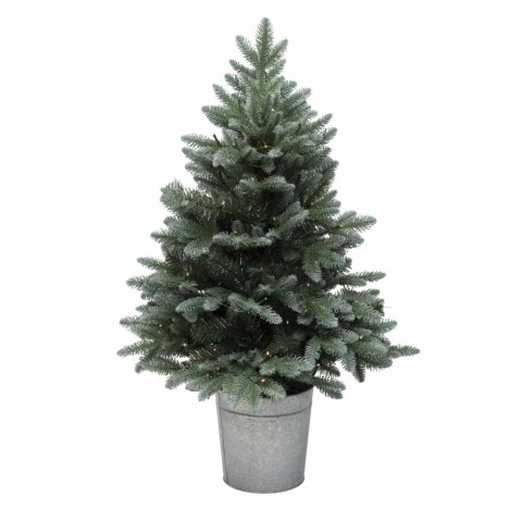 Home KMF90BLED elemes műfenyő LED ekkel, 100db melegfehér LED, 90cm magas, 3D és 2D tűlevelek, elemes tápellátás, beltéri kivitel