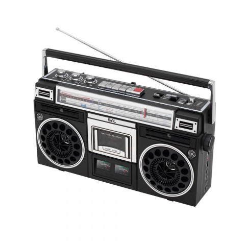 SAL RRT BROOKLYN sztereó kazettás rádiós magnó, Bluetooth, USB, microSD, MP3, felvétel, 4 sávos rádió, multimédia