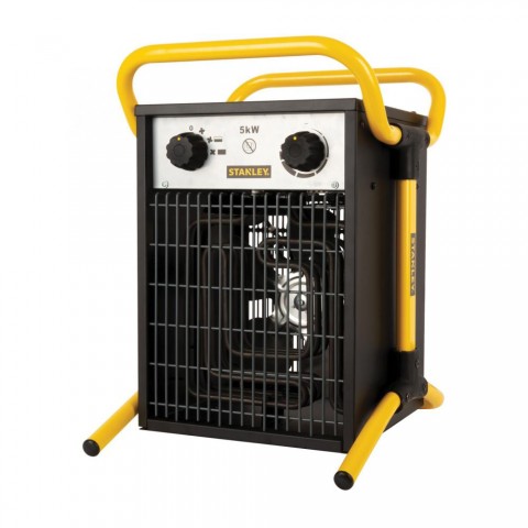 Stanley ST 05-400-E hordozható elektromos ventilátoros ipari fűtőtest, 2500W/5000W, IPX4 védelem