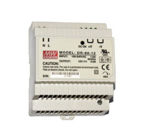 Terra DR-60-12 DIN-szerelősín tápegység