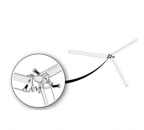 Antenna álvány lapos tetőre nagy alu/acél