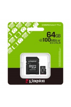 Kingston Canvas Select™ Plus 64 GB U1 100 MB/s microSDXC memóriakártya