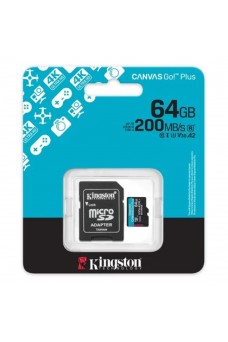 Kingston Canvas Go! Plus 64 GB U3 200 MB/s microSDXC memóriakártya