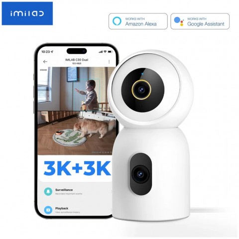 Imilab C30 Dual okos WiFi biztonsági kamera + hálózati adapter (CMSXJ111A)
