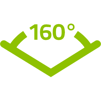 Akár 160°-os látószög