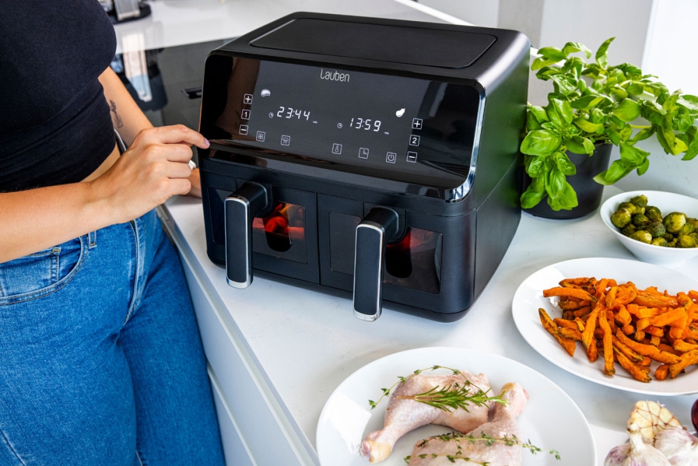 Lauben DualZone Air Fryer 8000BC – Ne vesztegesse az időt, és készítse el a főételt a köretekkel egyszerre